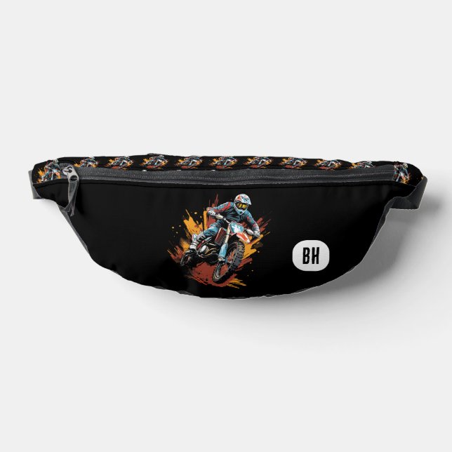 Custom Initials Monogram Motorcycle For Him Bum Bags (Lay Down)