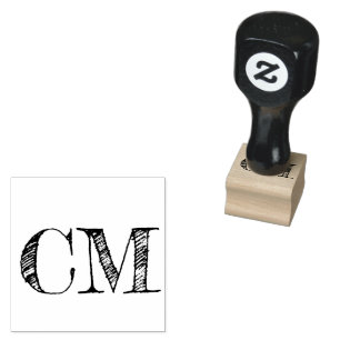 Custom Initials Personalised Rubber Stamp
