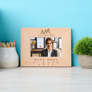 Custom Inspirational Abstract Iceberg Line Art Etched Frames