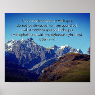 Custom Inspirational bible verse from Isaiah  Poster