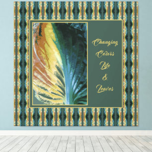 Custom Inspirational Changing Colours Autumn Leaf Canvas Print