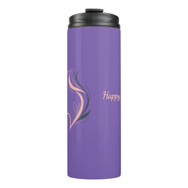  Custom Inspirational Purple Thermal Tumbler (Front)