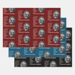 Custom Inspirational Quote FREDERICK DOUGLASS Wrapping Paper Sheet