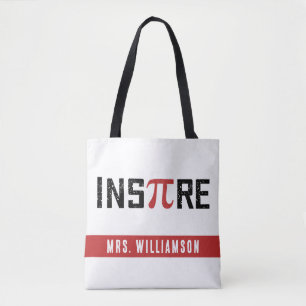 Custom InsPire Pi day Happy Pi day Math Gifts Tote Bag