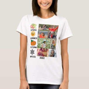 Custom Instagram 8 photo collage year season T-Shirt