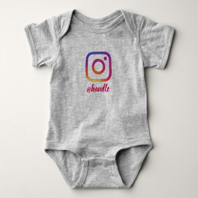 Custom Instagram baby onsie Bodysuit (Front)