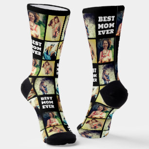 Custom instagram collage photo personalised text   socks