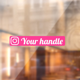 Custom Instagram Logo handle pink