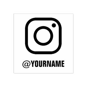 Custom Instagram Name, Follow me on Instagram Rubb Rubber Stamp