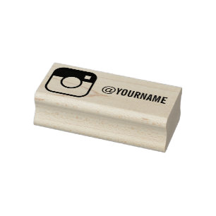 Custom Instagram Name, Follow me on Instagram Rubber Stamp