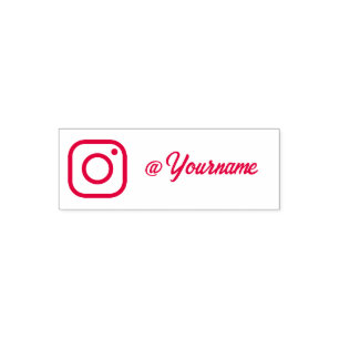 Custom Instagram Name, Follow me on Instagram Self Self-inking Stamp