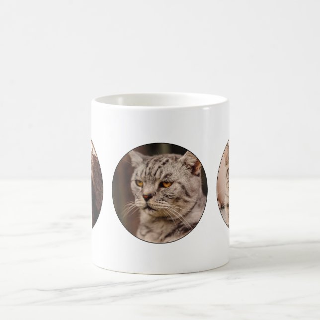 Custom Instagram Pet Round Photo Personalised Coffee Mug (Center)