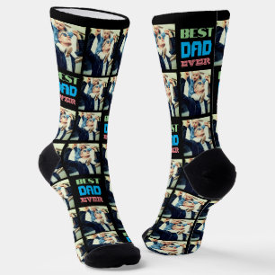 Custom instagram photo best dad ever socks