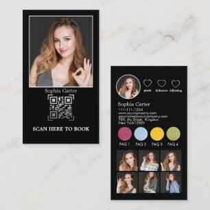 Custom Instagram Profile with QR Code Influencer   Business Card