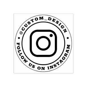 Custom Instagram Username Follow Us On Instagram Rubber Stamp