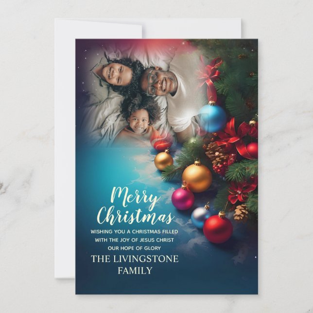 Custom Instant Download Christmas Card Template (Front)