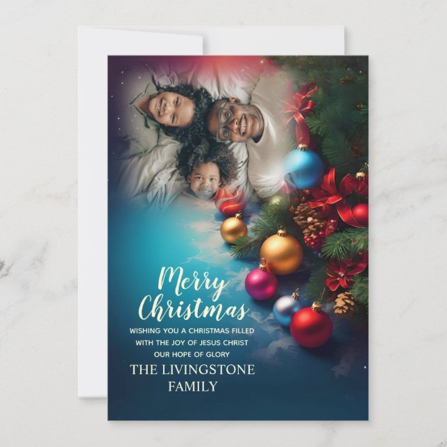Custom Instant Download Christmas Card Template (Front)