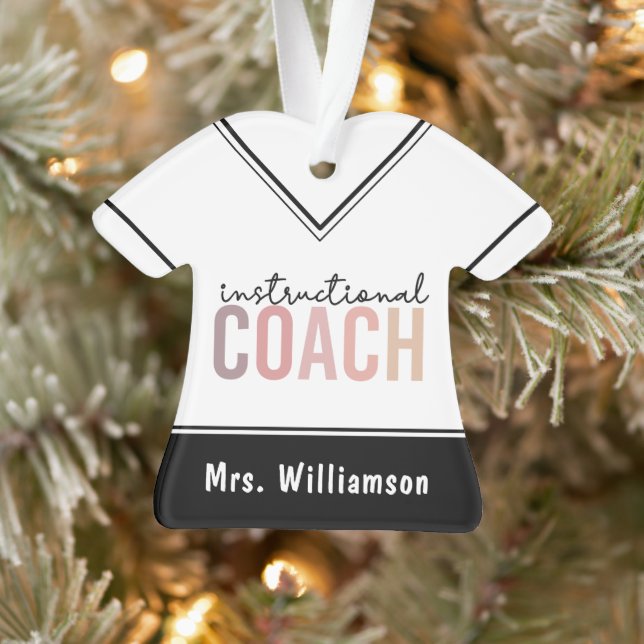 Custom Instructional Coach Educational Coach Gift Ornament (Tree)