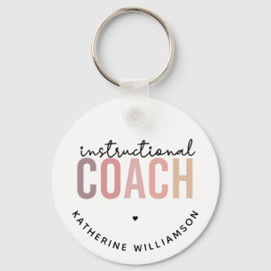 Custom Instructional Coach Educational Coach Gifts Key Ring