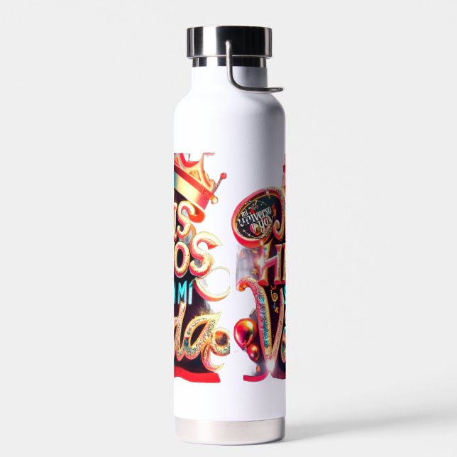 Custom Insulated Water Bottle 650ml – Keeps Drinks (Left)
