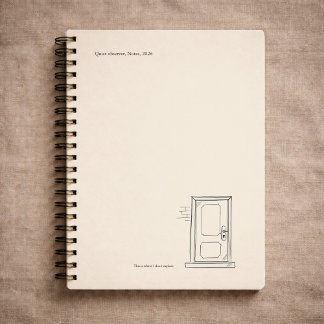 Custom Introvert Gift Quiet Solitude Closed Door Notebook