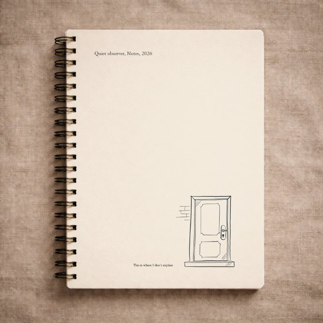 Custom Introvert Gift Quiet Solitude Closed Door Notebook (Creator Uploaded)