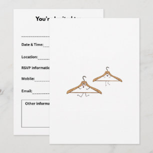Custom invitation. funny Hangers Invitation