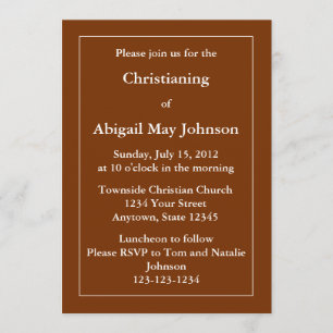 Custom Invitation or Announcement - Dark Brown