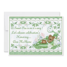 Custom Invitation Sweet Pea in a Pod