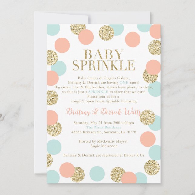 Custom Invitations for Mary (Front)