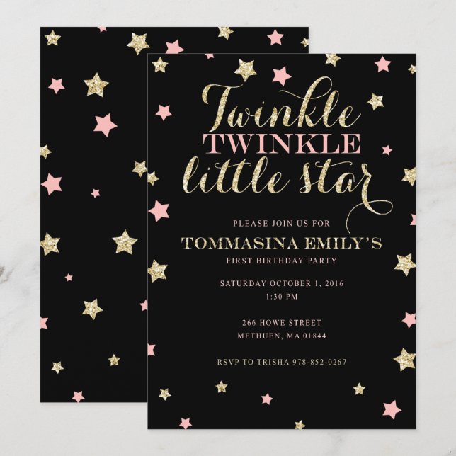 Custom Invitations for Trisha (Front/Back)