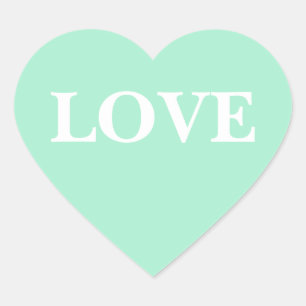 Custom Invite Light Mint Heart Sticker