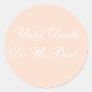 Custom Invite Linen Classic Round Sticker