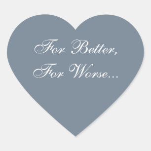 Custom Invite Slate Grey Heart Sticker