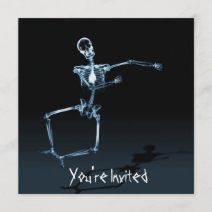CUSTOM INVITES - X-Ray Skeleton Joy Leap - Blue