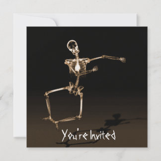 CUSTOM INVITES - X-Ray Skeleton Joy Leap - Orange