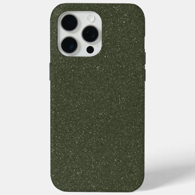 Custom iPhone 15 Pro Max Case – Moss Green Texture (Back)