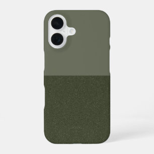 Custom iPhone 16 Case – Two-Tone Moss Green Split