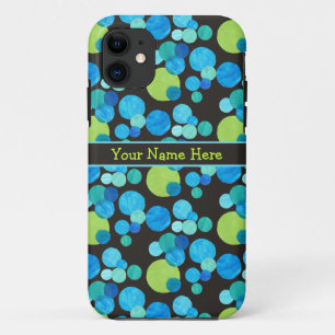 Custom iPhone 5 Case-Mate Case, Blue Moons Pattern 11 Case