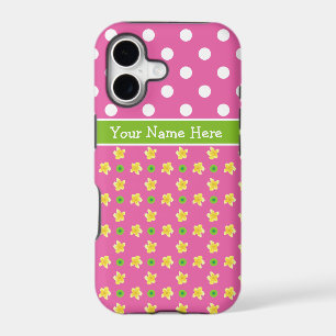 Custom iPhone 5 Xtreme Case: Primroses, Polka Dots