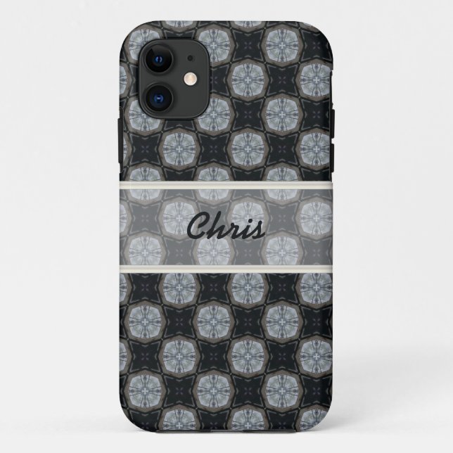 Custom Iphone Black Grey case (Back)