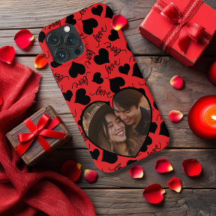 Custom iPhone Case Heart-Shaped LOVE Design red