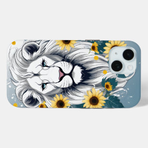 Custom iPhone Case, Sunflowers Magical Lion  iPhone 15 Case