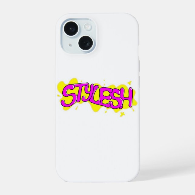 Custom iPhone White Stylesh Cover (Back)