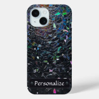 Custom Iridescent Abstract Stained Glass Pattern