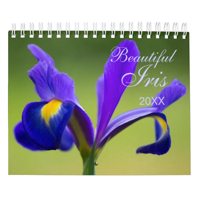 Custom Iris Floral Calendar | Editable Year (Cover)