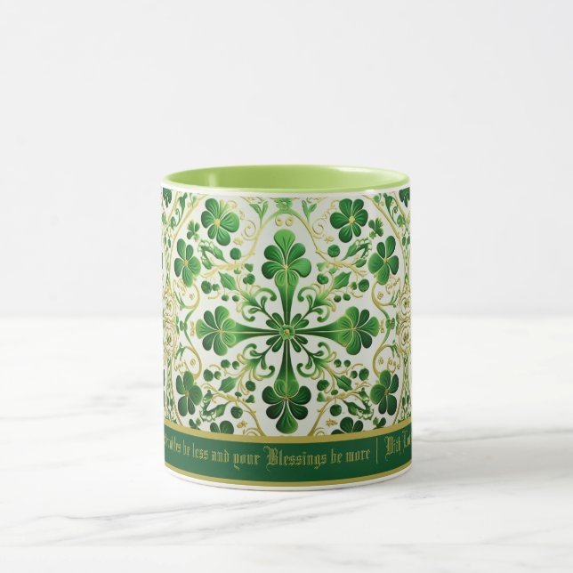 Custom Irish Blessing | May Your Troubles be Less  Mug (Center)