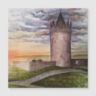 Custom Irish Castle Landscape Watercolor