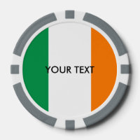 Custom Irish flag poker chips for Ireland