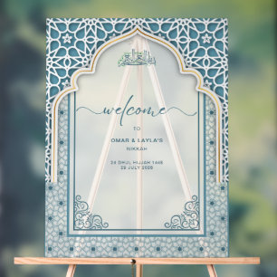 Custom Islamic Wedding Welcome Acrylic Sign